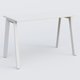 K8 plan droit 120*60 sur pieds fixe. Plateau Blanc et pietement Blanc