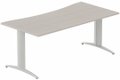 Plan vague 180x90x80cm, plateau acacia, structure aluminium