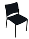 Chaise 4 pieds OMNIA, assise et dossier tissu BONDAI coloris noir, structure coloris noir