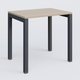 K3 Plateau droit 80x60 pieds fixe. Plateau Acacia et pietement Anthracite.