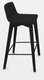MELODY chaise haute. assise H.74cm. piétement frêne teinté noir