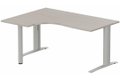 Bureau retour à gauche sur pied, 160x120x80cm
