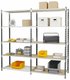 BETA élément suivant 6 tablettes H.225xL.125xP.36,6cm, échelles coloris anthracite et tablettes gris clair