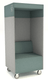 Phonebox acoustique permet de passer les appels sans gêner les autres, coloris bleu clair et gris clair 