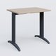 K2 Plateau droit 80x60 pieds fixe. Plateau Acacia et pietement Anthracite.