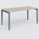 Bureau droit gamme K3 160-80 cm hauteur réglable. Plateau Acacia et pietement Aluminium.
