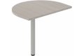 Plan de convivialité 80x60cm sur pied de soutien, plateau acacia, structure aluminium