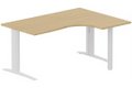 k1 Poutre -  Plan compact 90° asymétrique 180x120x80 / 60cm, pied de soutien sous retour à droite -