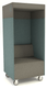 Phonebox acoustique permet de passer les appels sans gêner les autres, coloris gris foncé et bleu clair