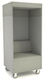 Phonebox acoustique permet de passer les appels sans gêner les autres, coloris gris clair et gris moyen 
