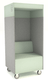 Phonebox acoustique permet de passer les appels sans gêner les autres, coloris menthe et gris clair 