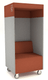 Phonebox acoustique permet de passer les appels sans gêner les autres, coloris orange et gris clair 