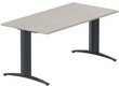 Module composable pied i, L.180xP.80cm, départ, plateau acacia, structure anthracite, plateau acacia, structure anthracite