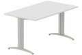 Module composable pied i, L.140xP.80cm, départ, plateau blanc, structure aluminium, plateau blanc, structure aluminium