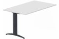Module composable pied i, L.140xP.70cm, suivant, plateau blanc, structure anthracite, plateau blanc, structure anthracite