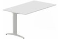 Module composable pied i, L.140xP.70cm, suivant, plateau blanc, structure aluminium, plateau blanc, structure aluminium