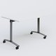 Module d'angle 90° Droite gamme Arca 200-80 cm. Plateau Blanc et pietement Aluminium.