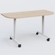 Module d'extrémité pour table abattante gamme Design 145*70 cm. Plateau Hêtre et pietement Blanc.