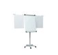 Chevalet mobile H195xL67cm, fond tôle laquée bl effacable à sec et magnétique - PRIX HORS INSTALLATION