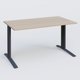 K1 Plateau droit 140x80 pieds fixe. Plateau Acacia et pietement Anthracite