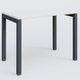 K3 Plateau droit 100x60 pieds fixe. Plateau Blanc et pietement Anthracite.