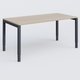 Bureau droit gamme K3 160-80 cm hauteur réglable. Plateau Acacia et pietement Anthracite.