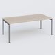 K3 plan droit 200x100cm, plateau acacia, structure aluminium