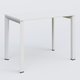 K7 plan droit 100*60 sur pieds fixe. Plateau Blanc et pietement Blanc