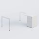 Retour direct 60x80cm sur caisson porteur métal 3 tiroirs blanc/blanc - sur délai