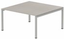 K3 plan carré 165x165cm, plateau acacia, structure aluminium