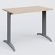 K2 Plateau droit 100x60 pieds fixe. Plateau Hêtre et pietement Aluminium.