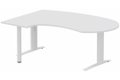 K1 POUTRE compact 90° manager 190x141x104x60cm sur pied de soutien, plateau blanc, structure blanc