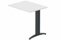 Retour direct 100x60cm sur pied, plateau blanc, structure anthracite