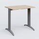 K2 Plateau droit 80x60 pieds fixe. Plateau Hêtre et pietement Aluminium.