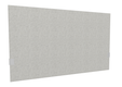 SECRET Panneau-écran acoustique H74cm pour poste solo L.120cm. 2 faces tissu SYNERGY coloris gris clair. pinces de fixation réglables en hauteur coloris aluminium