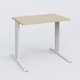 K1 Plateau droit 80x60 pieds fixe. Plateau Hêtre et pietement Blanc