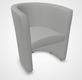 CLUB fauteuil 1 place, simili cuir V coloris gris