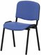 JOKER + chaise 4 pieds, tissu LUCIA coloris bleu clair, structure noire