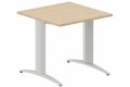 Module composable pied i, L.80xP.80cm, départ, plateau hêtre, structure aluminium, plateau hêtre, structure aluminium