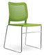 AGORA chaise traineau, polypropylène vert, structure fil chromé - sur délai