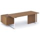 P1 Ensemble de bureau 244x150cm. crédence retour à droite. top access. avec voile de fond