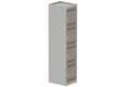 Vestiaire multicases 1 colonne L,40cm 4 cases (fermeture cadenas) H,180xL,40xP,50cm coffre gris clair/portes basalte
