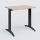 K2 Plateau droit 80x60 pieds fixe. Plateau Hêtre et pietement Anthracite.
