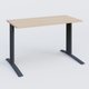 K1 Plateau droit 120x60 pieds fixe. Plateau Hêtre et pietement Anthracite