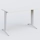 K2 Plateau droit 120x60 pieds fixe. Plateau Blanc et pietement Blanc.