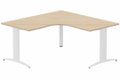 Plan Compact 90° symétrique 160x160/80cm structure pied d'angle hêtre/blanc - sur délai