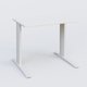 K1 Plateau droit 80x60 pieds fixe. Plateau Blanc et pietement Blanc