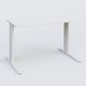 K1 Plateau droit 120x60 pieds fixe. Plateau Blanc et pietement Blanc