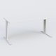 K1 Plateau droit 160x80 pieds fixe. Plateau Blanc et pietement Blanc