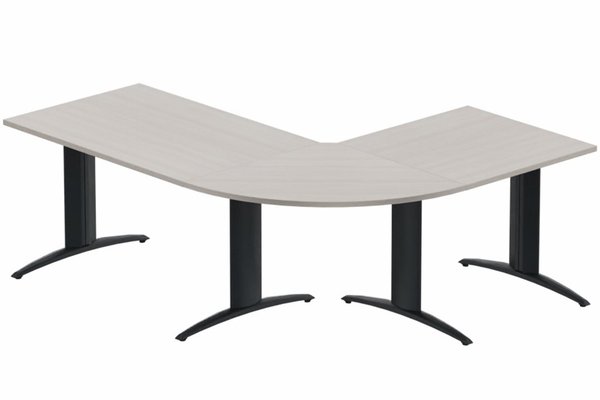 Gamme K2 - Ensembles panoramiques - Ensemble panoramique - plan principal 140x80cm, plateau acacia, structure anthracite